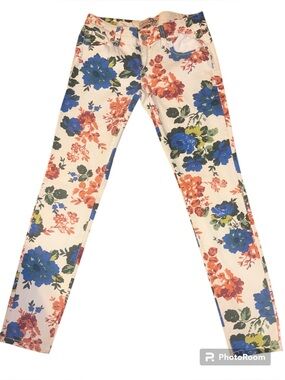 VTG 579 Y2K Floral Pants/Jeans Skinny SZ 7